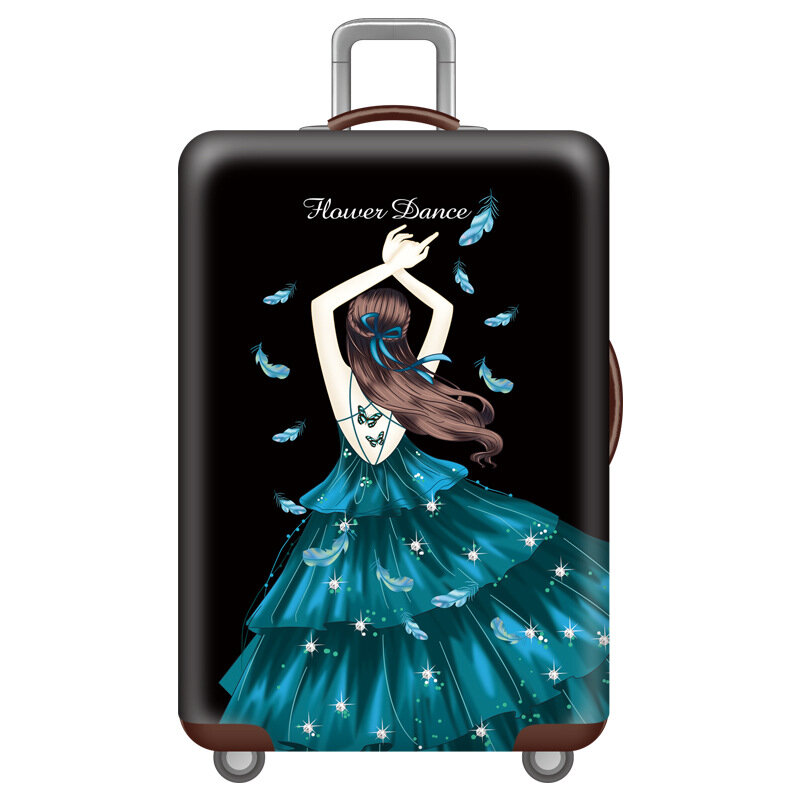 Capa protetora para bagagem de mickey e minnie, capinha elástica para mala de viagem de 18-32 Polegada, acessórios de viagem