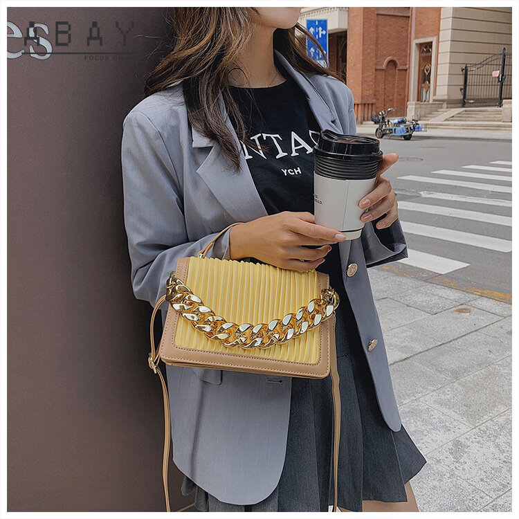 Женская сумка 2021, Высококачественная плиссированная кожаная дамская сумка через плечо, известная дизайнерская сумка-мессенджер, маленькая...