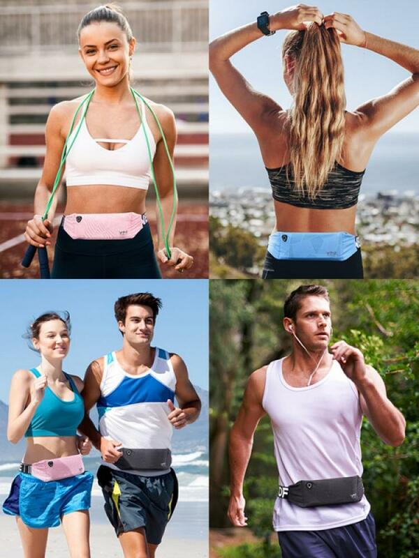 Novo masculino e feminino ao ar livre fitness de secagem rápida saco do telefone móvel, ciclismo e corrida, invisível close-fitting cintura saco