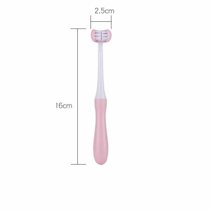 Cura dell'igiene orale per bambini spazzola per denti a tre lati creativa spazzolino da denti per bambini pulizia dei denti per bambini strumento per la cura orale 2-12 anni