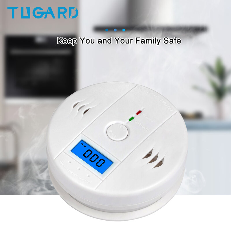 85dB High Sensitive Photoelectric Independent LCD CO Gas Sensor Carbon Monoxide Poisoning Alarm Detector for Home Security