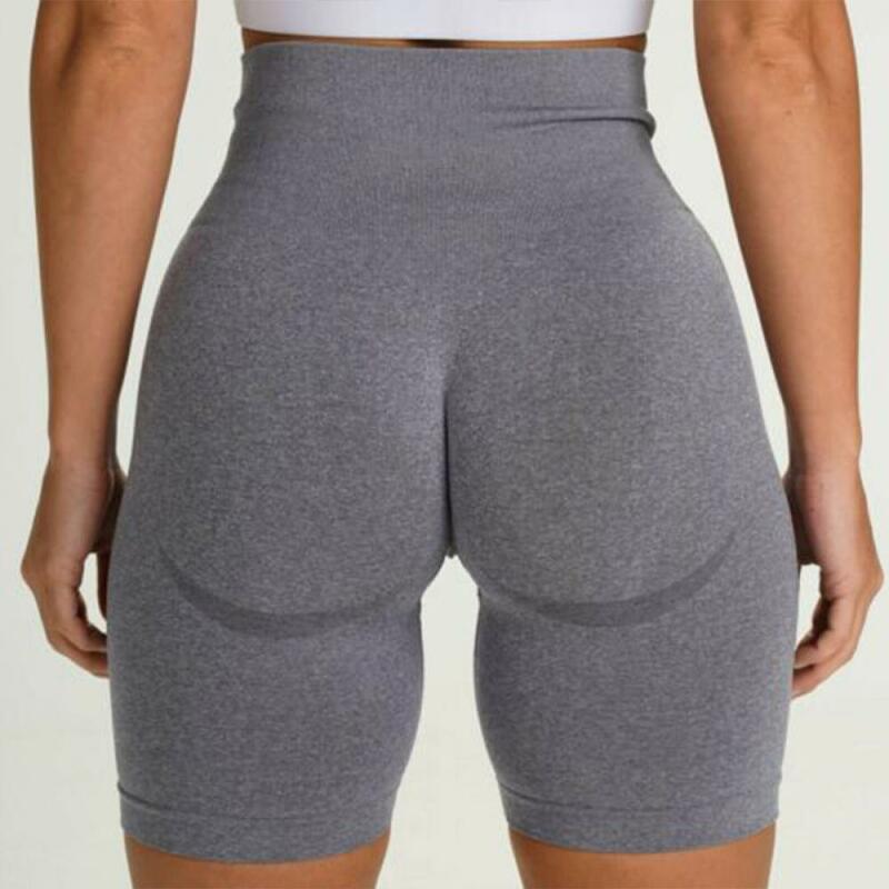 Shorts sem costura feminino para ioga, calça de academia, esportiva, push up, justa, sexy, cintura alta, roupa esportiva para mulheres