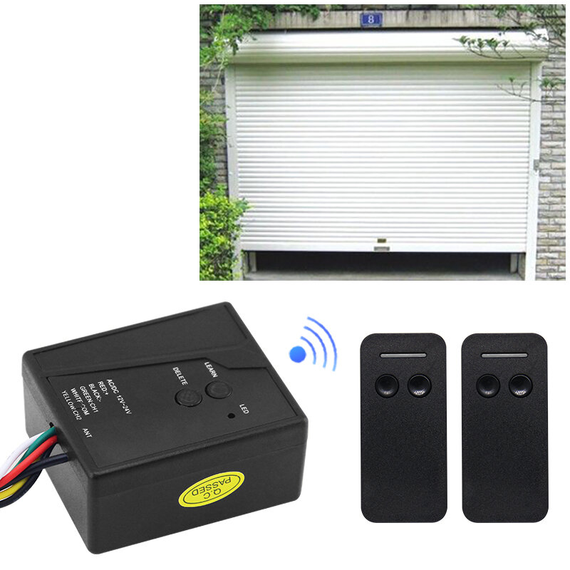 Wireless 2 Way Rc Transmitter And universal Receiver JJ-JS-092  Work with open code one button to open And close the door