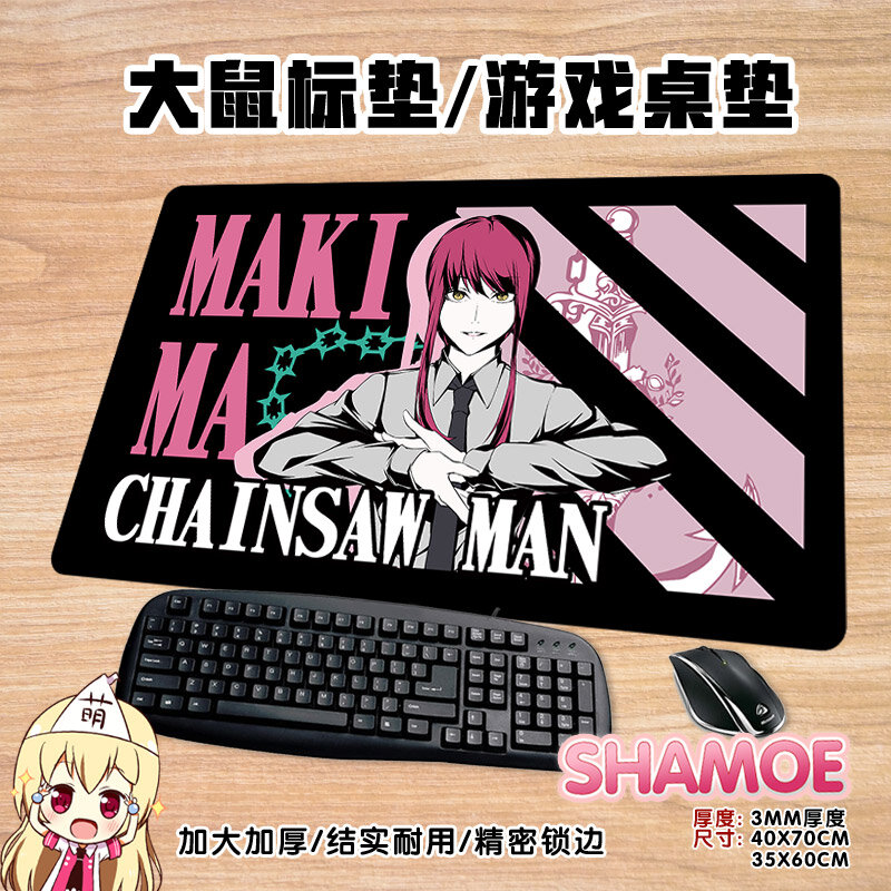 Em promoção! Anime Motosserra Homem De Grande Mouse Pads Makima De