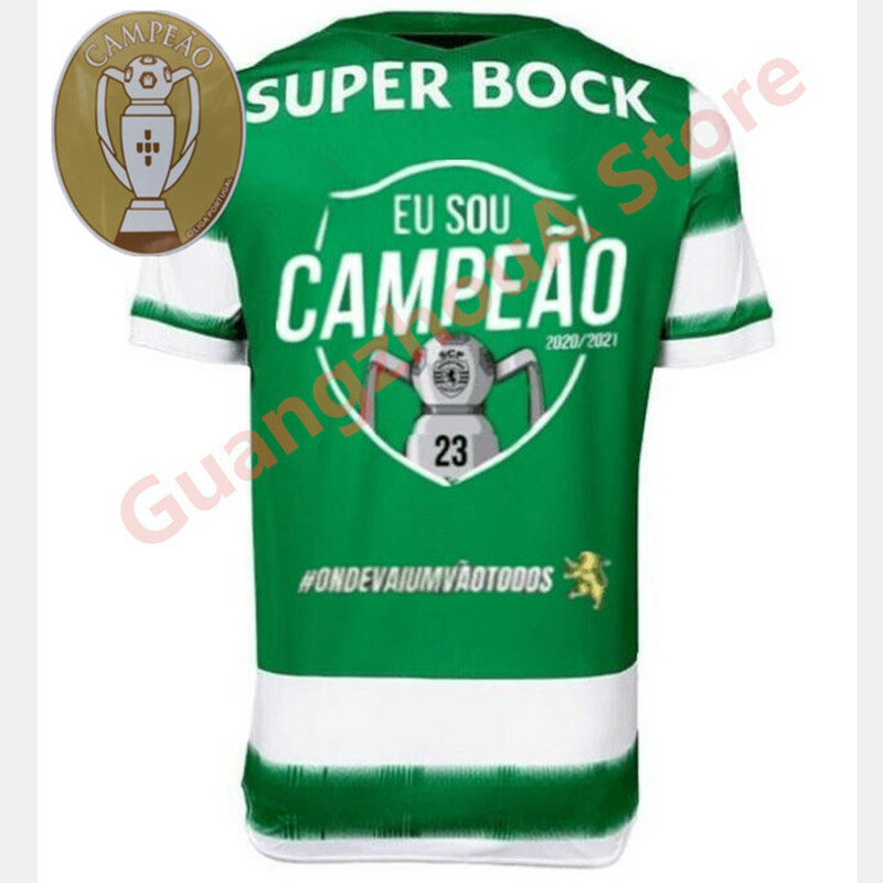 2021 Sporting CP camisa de camisetas de fútbol 20 21 casa COATES camisas SportingLisbon ¿PHELLYPE Sporting CP campeón uniforme