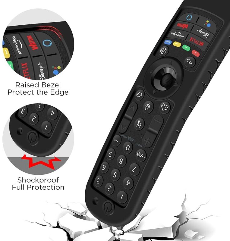 Anti-Lost Bercahaya Silikon Case untuk LG AN-MR21 AN-MR21GC MR21GA MR21N Remote Control untuk LG OLED TV Magic Remote