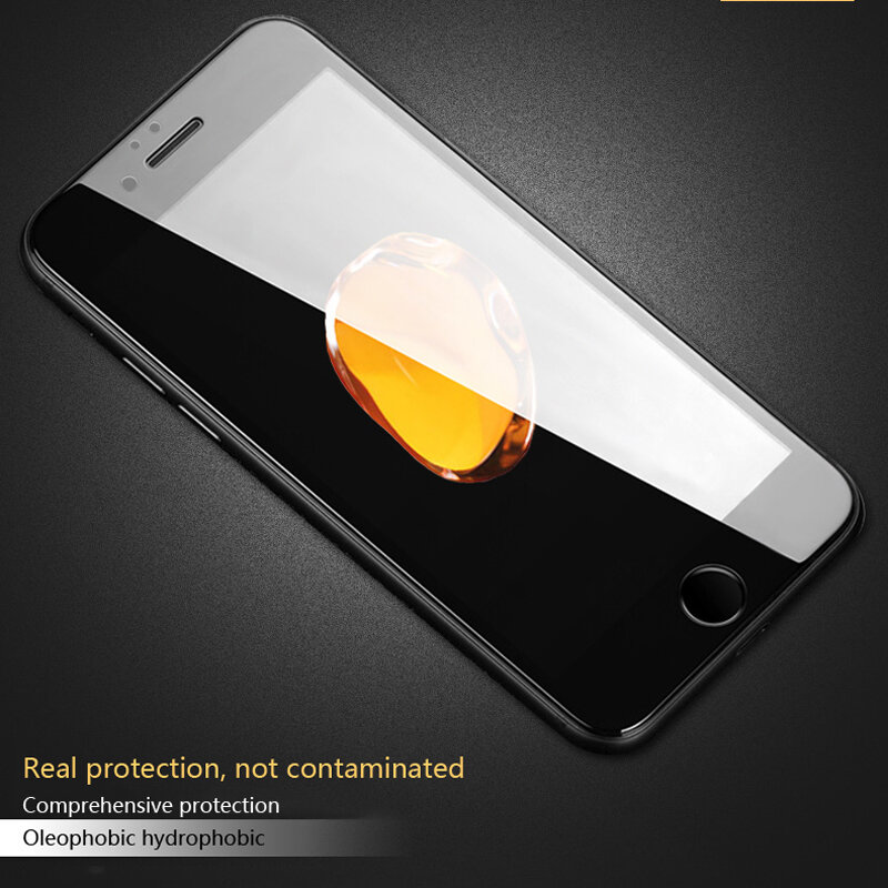 Kaca Perlindungan Tepi Lembut Melengkung Penuh 9000D untuk iPhone SE 2020 6 6S Plus Pelindung Layar Tempered iPhone 7 8 PLUS Kaca Film