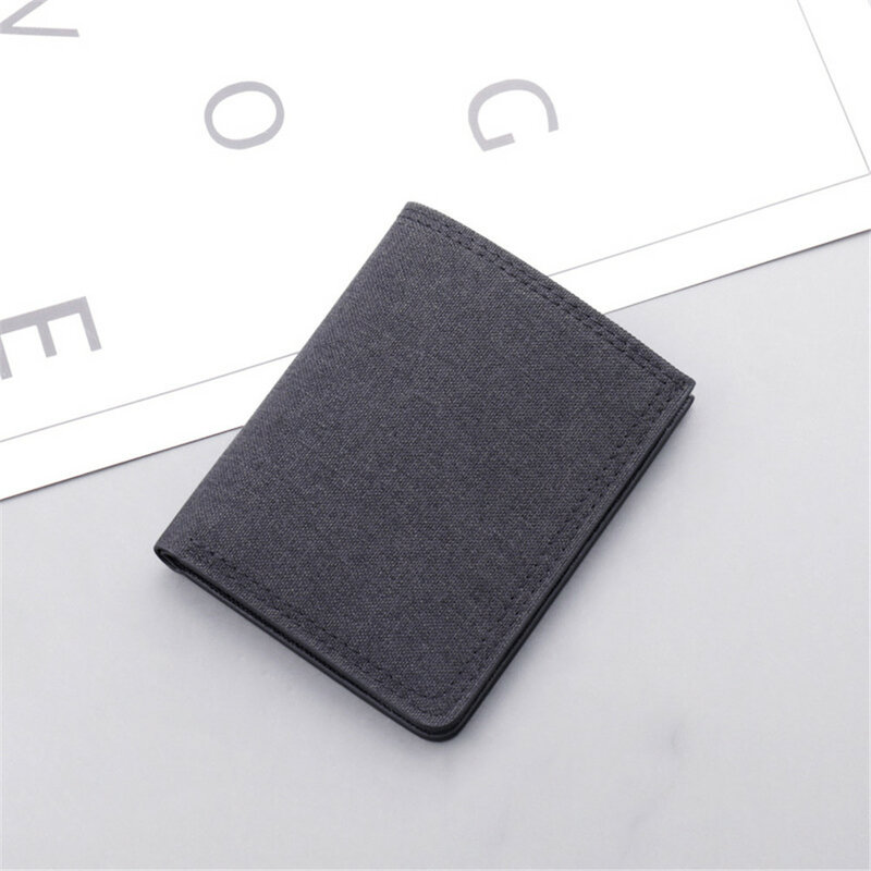 Fashion Men Short Wallet Canvas Wallets Money Bag Male Coin Purse Canvas Clutch Small Pouch Card Holder High Quality Wholesale