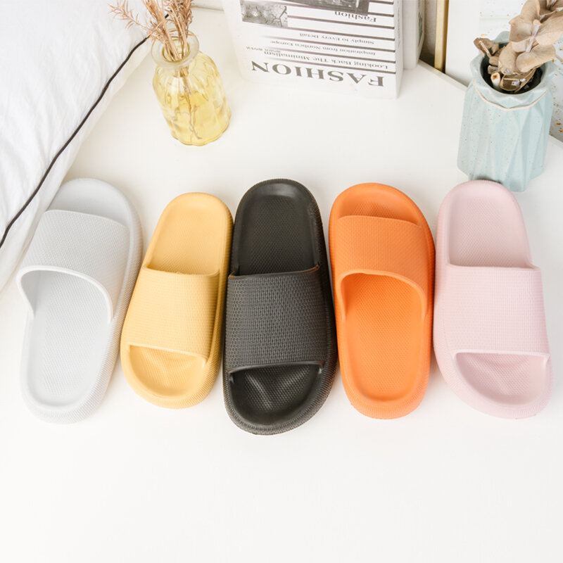 Yishen chinelos de plataforma grossa, sandália de eva macia antiderrapante para banheiro, casa, rasteirinhas de chão para homens e mulheres, sapatos de verão