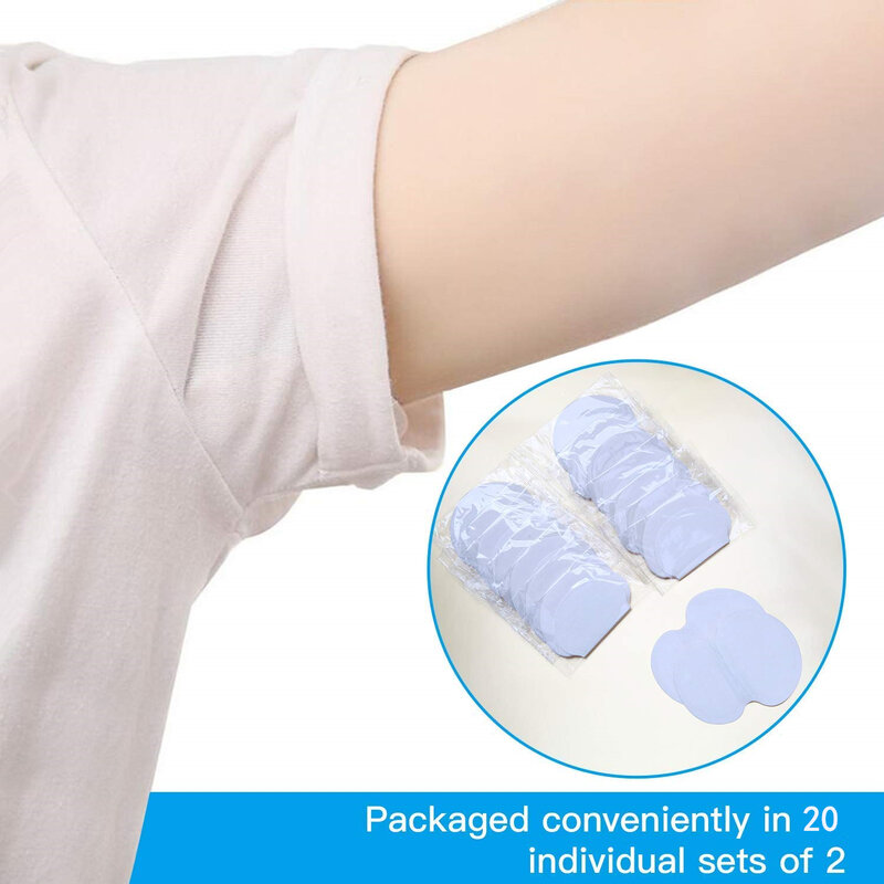 20Pcs Onderarm Zweet Pads Onderarm Dress Kleding Oksel Zorg Zweet Geur Transpiratie Pad Shield Absorberende Deodorant
