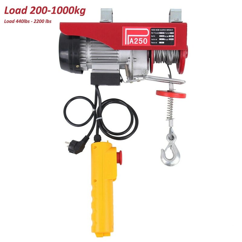 Honhill Electric Hoist Cable Winch Motor Rope Stroke Cable Hoist Cable Winch Crane Winch For Boat Car Wound Load 200 600 1000KG