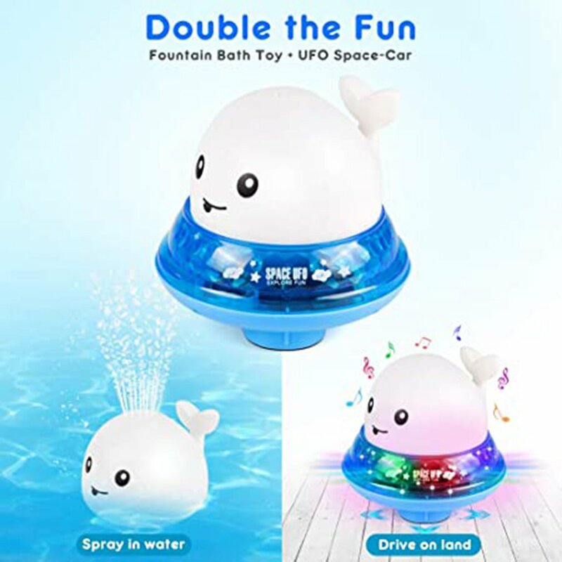 Bath Toy Water Toy Automatic Induction Sprinkler Whale Summer Electric Floating Water Swimming Toy For Toddlers