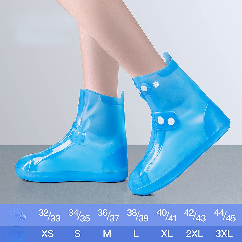 موضة النساء أحذية عالية مصمم غطاء للمطر للأحذية مقاوم للماء شفافة بوتاس دي Agua Mujer Lluvia احذية المطر LL50YX