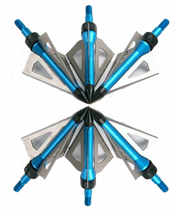 Linkboy Archery 6/12Pcs 100/125gr Points Tips Arrowheads Broadheads for Compound Recurve Bow Hunting Shooting