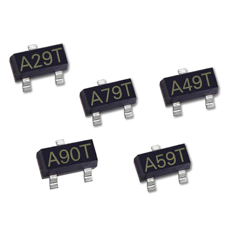 Transistor de canal SMD P, AO3402, A29T, A03403, A39T, A03404, A49T, A03405, A59T, A03406, A69T, A03407, A79T, IC, SOT-23, 50 unidades