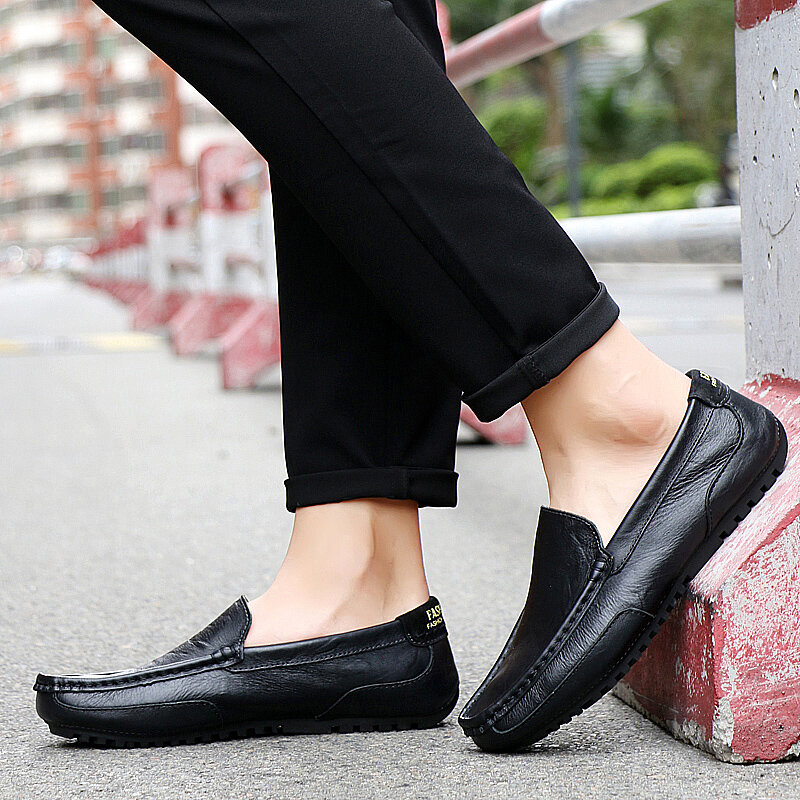 Zapatos informales Para Hombre, calzado informal de cuero transpirable, a la moda, Para primavera