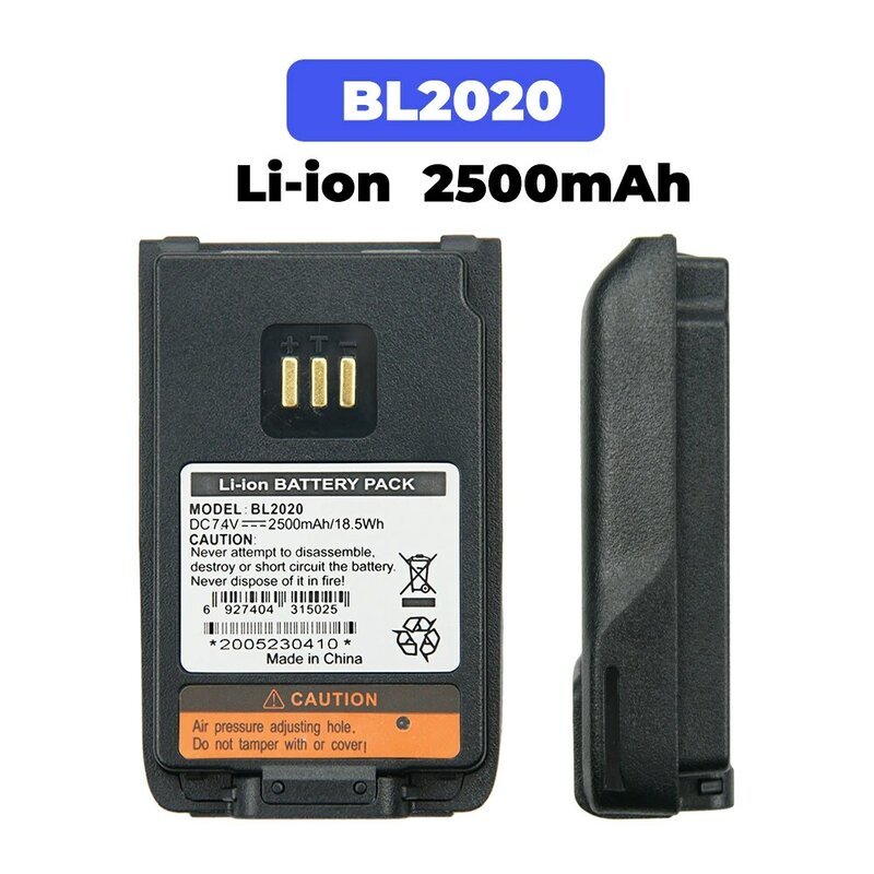 Batería de BL2020-EX para Hytera PD502 PD602 PD500 PD600 PD560 PD660 PD505, 10x2500mAh, BL1502, BL1504, BL2010
