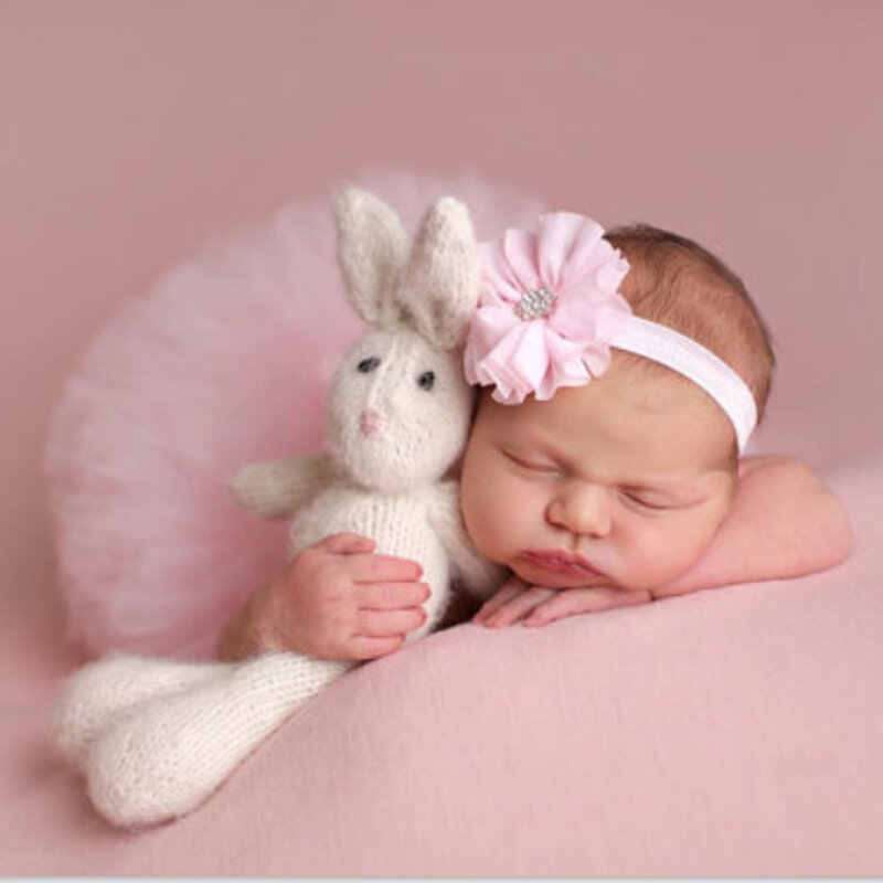W3JF śliczne noworodka maluch dziewczynek z pałąkiem na głowę + kostium ze spódniczką Tutu Photo Prop stroje
