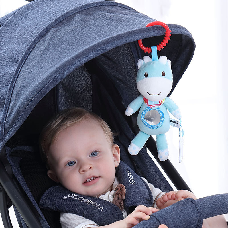 Baby Rattles Stroller Hanging Soft Toy mobile Bed Cute Elephant Rabbit Dog Animal Doll Baby Crib Hanging Bell Toys for 0-12month