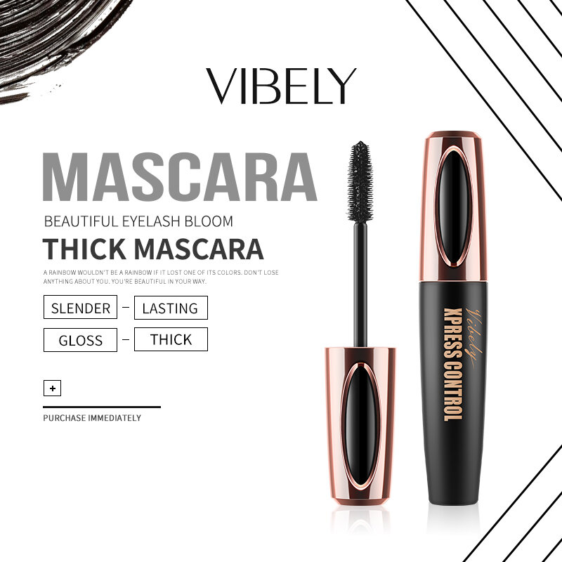 Mascara 4D en Fiber de soie longue durée, étanche, noir, Extension de cils épais et allongés, cosmétiques, nouveauté 2021