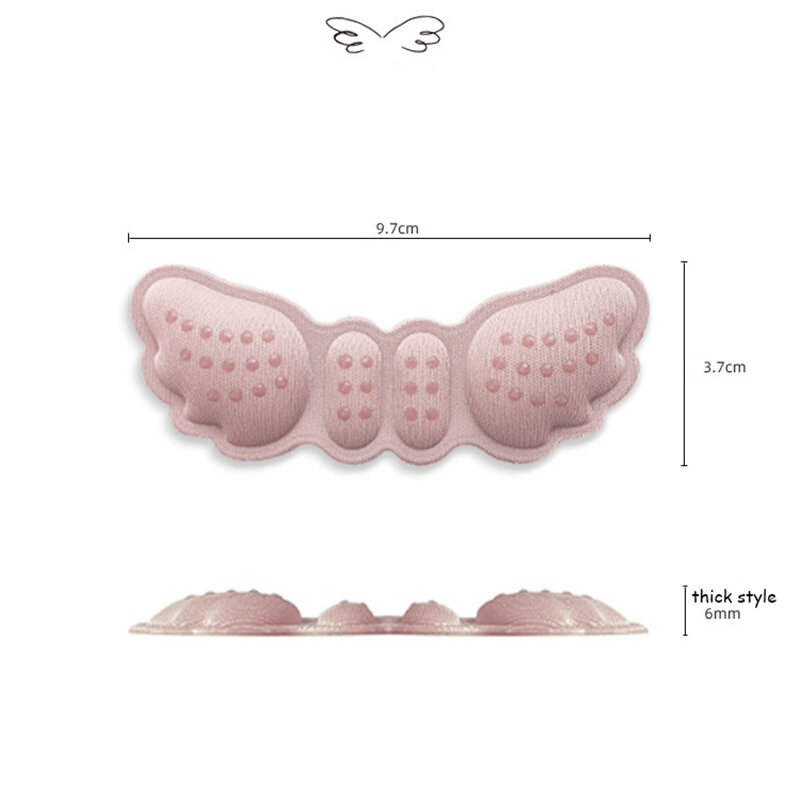1 para motyl dostosować rozmiar pięty wkładki wkładki szpilki wkładka naklejka ochronna podpiętka pielęgnacja stóp anty utrzymać na bieżąco podpiętka s