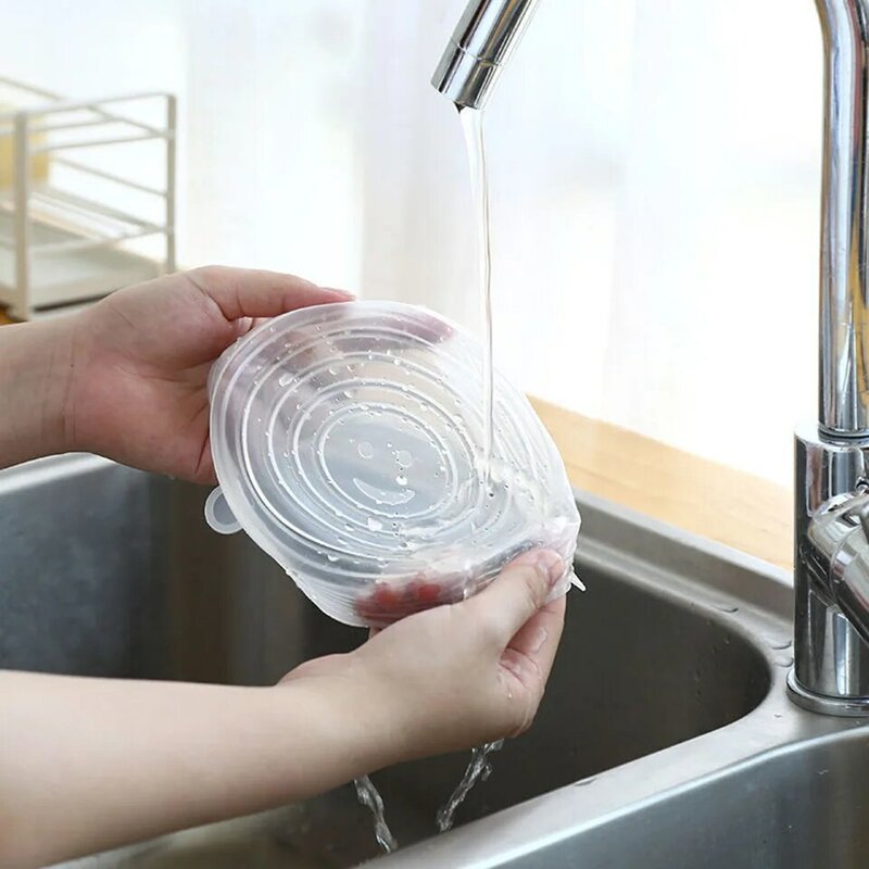 6pcs 12Pcs Silicone Stretch Lids Universal Lid Silicone Bowl Pot Lid Silicone Cover Pan Cooking Food Fresh Cover Microwave Cover