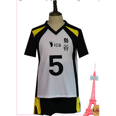 No.5 akaashi keiji no.4 bokuto koutarou voleibol uniforme cosplay haikyuu fukurodani academia camisa de vôlei equipe superior + shorts