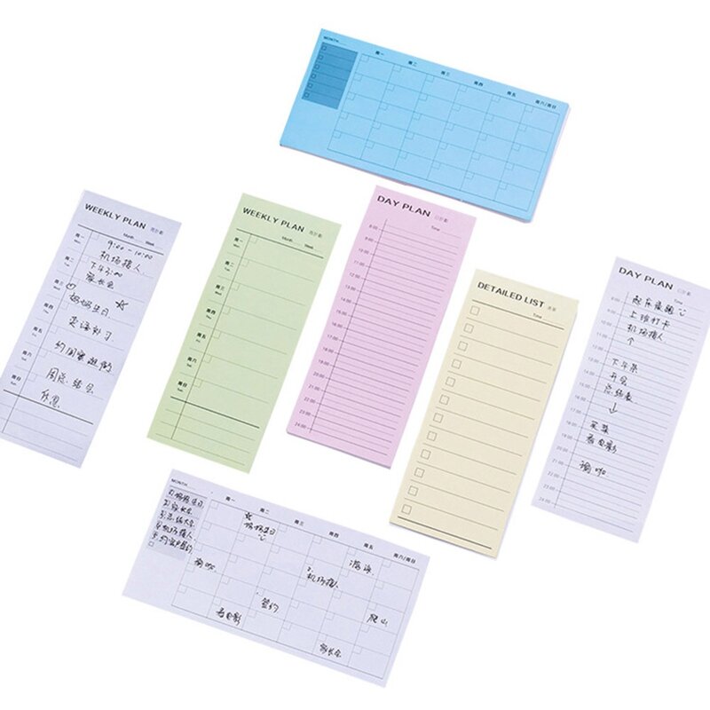 Een Leren Kantoor Schema Plan Notes Memo Pads Diy N Keer Stickers Opmerking Office School Supply Briefpapier