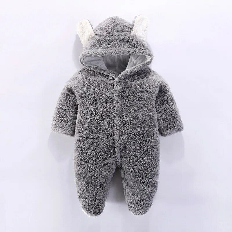 Newborn Baby Clothes From 0 to 3 Months Cartoon Baby Boy Romper Winter Warm Jumpsuit Baby Boy Clothes Infant Crawlers for Kids