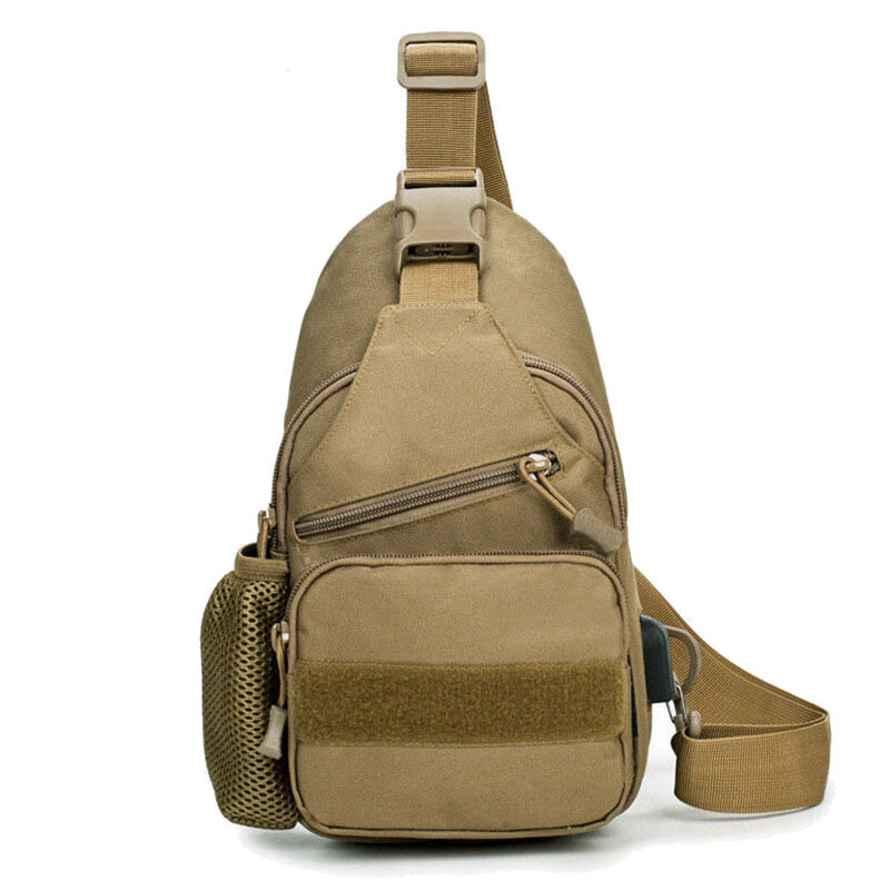 Men's Small Chest Sling Bag Travel Hiking Cross Body Messenger Shoulder Backpack Solid Men Canvas Bag