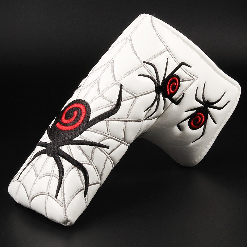 New Spider with Silver Web Golf Putter Cover Headcover for Blade Golf Putter Red White Black Head Cover