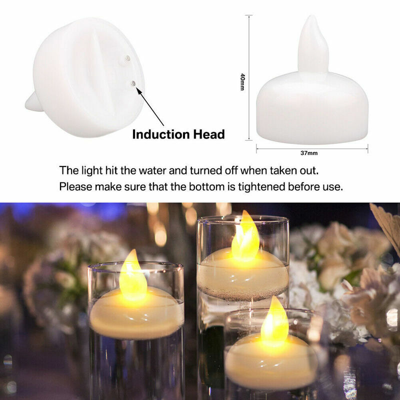 Bezpłomieniowa pływająca świeca LED Tea Light podgrzewacze zasilanie bateryjne migoczące światła LED światło z baterią led zasilanie światło świec