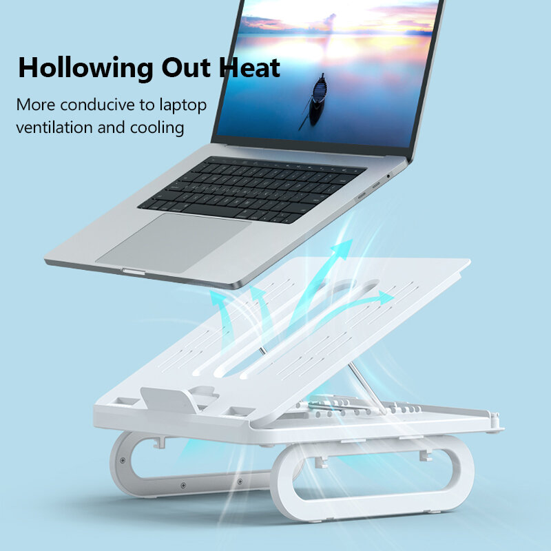 Suporte de mesa portátil portátil base notebook suporte para macbook xiaomi dobrável suporte do computador para cama portátil almofada de refrigeração