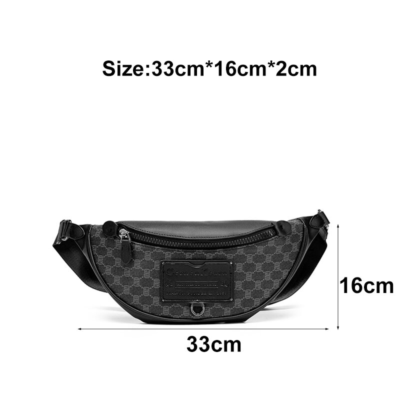 Soft Chest Bag PVC Men's Crossbody Bags Small Running Waist Bags Man Belt Pouch Cell Phone Male Fanny Pack New Sports Sling Bag