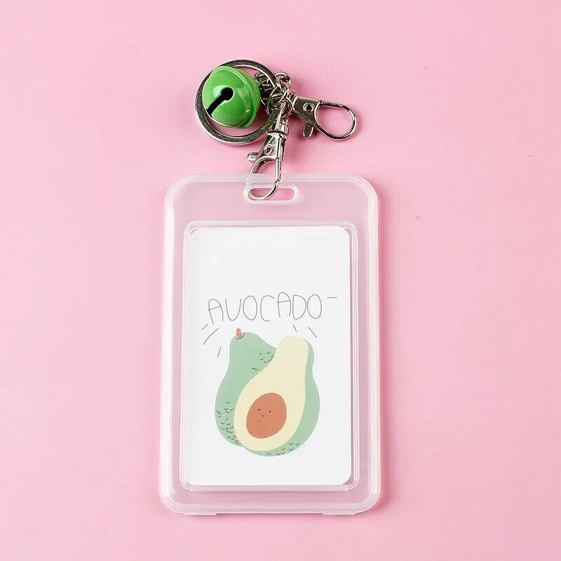 Kawaii Cute Avocado ID Card Holder Case Cartoon Cats Business Bus Bank Credit Card Cover for Student Kid Women