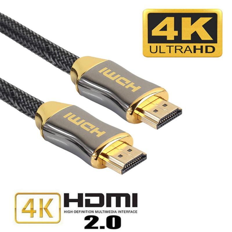 UHD FHD 3D Xbox PS3 PS4 TV 용 HDMI 케이블, 1M 2M 3M 5M 10M 15M 4K 60Hz 고속 2.0 골든 플레이트 연결 케이블 코드