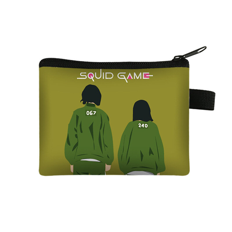 Hot Sale Squid Game Coin Purse Cartoon Cosmetic Bag Large-capacity Waterproof Storage Bag Makeup Box Makeup Case