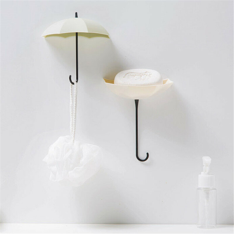 3 pz/lotto a forma di ombrello creativo chiave appendiabiti cremagliera decorativo per la casa gancio a parete per cucina organizzatore accessori per il bagno