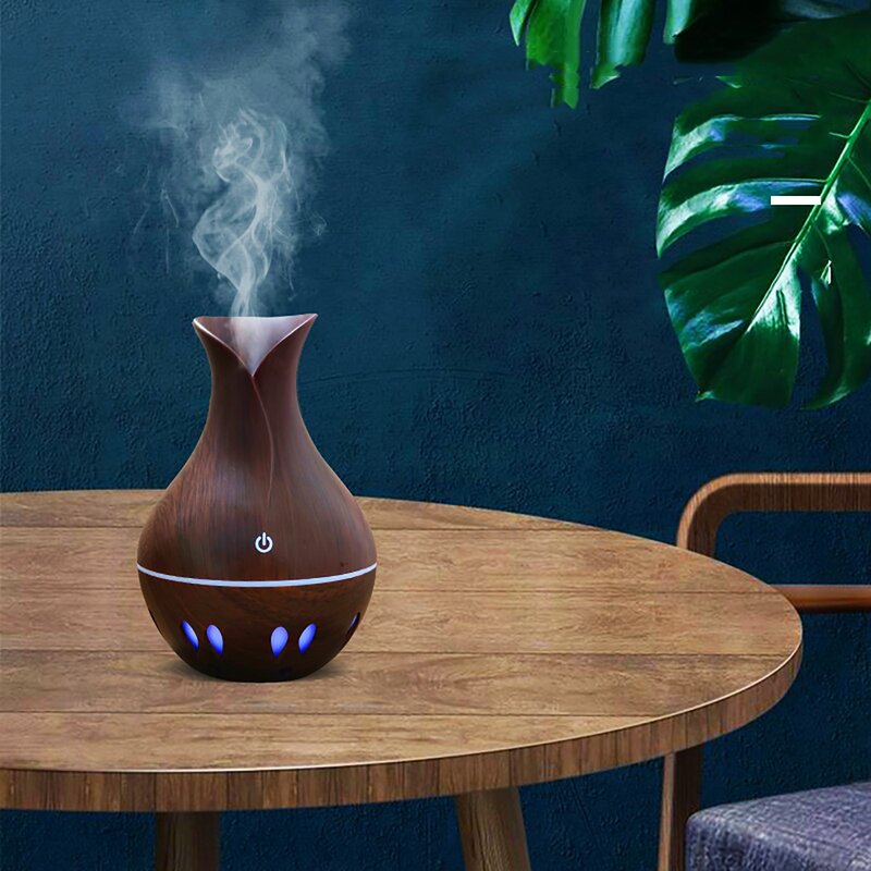 Usb Aroma Essential Oil Diffuser อัลตราโซนิค Cool Mist Humidifier เครื่องฟอกอากาศ7สีเปลี่ยนไฟ Led สำหรับ Office Home # G4