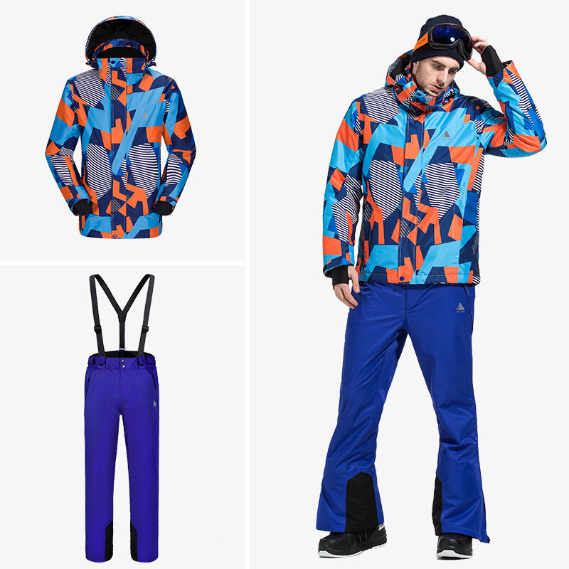 Chaqueta térmica impermeable + pantalón de Snowboard para hombre, traje de esquí al aire libre y Snowboard para invierno, 2020