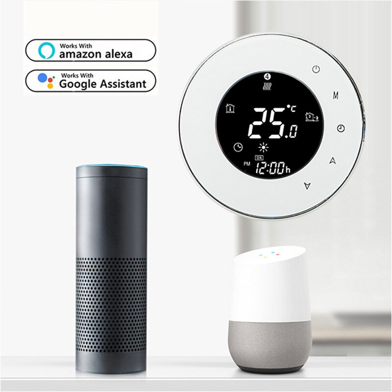 Lonsonho – Thermostat WiFi intelligent Tuya, contrôleur de température 220V pour chaudière à plancher, chauffage, maison intelligente, fonctionne avec Alexa Google Home