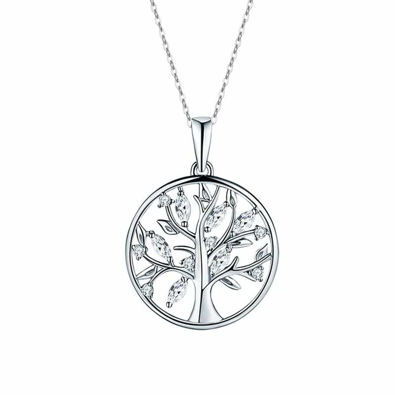 Sodrov colar de prata da árvore da vida, pingente de corrente de prata 925, pingente para mulheres, colar de prata esterlina 925
