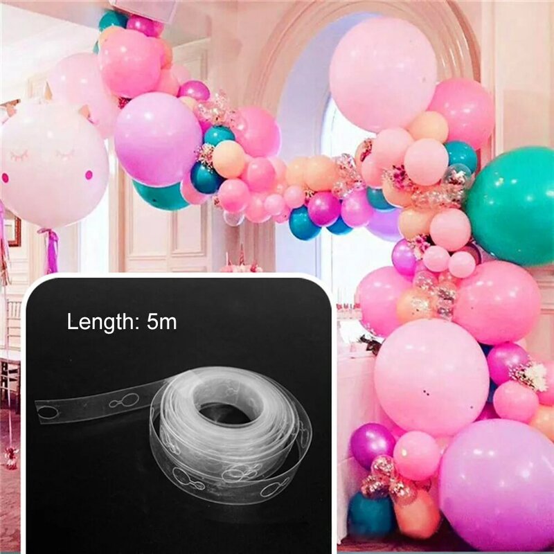 5M/Roll Ballon Keten Tape Boog Sluit Strip Voor Bruiloft Verjaardag Christmas Party Decor Home Decoratie Accessoires