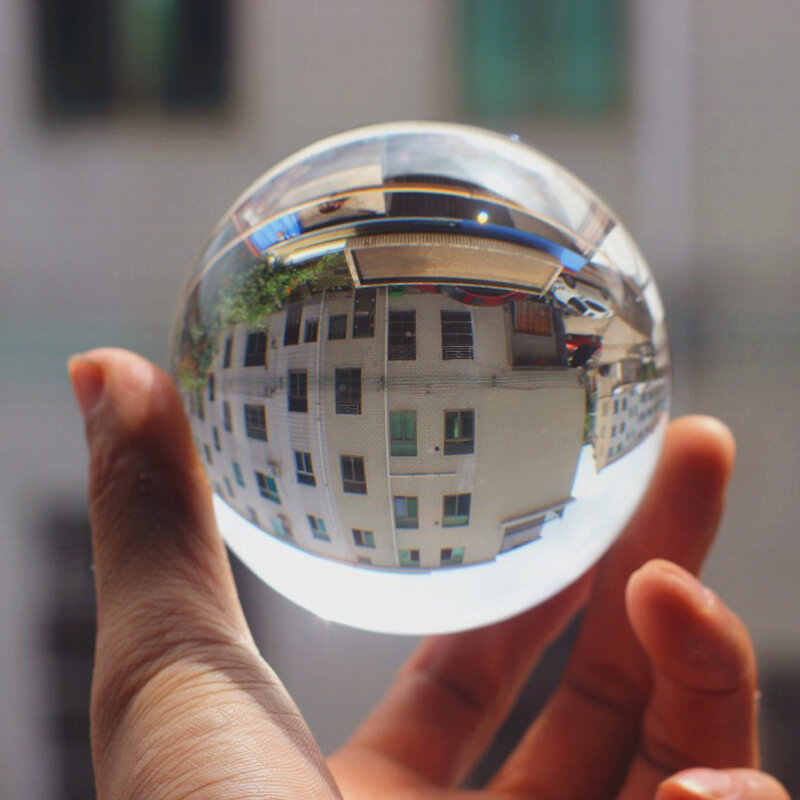 100mm verre clair boule de cristal Lensball cristal artificiel guérison sphère photographie accessoires cadeaux Offre Spéciale cadeau boules décoratives