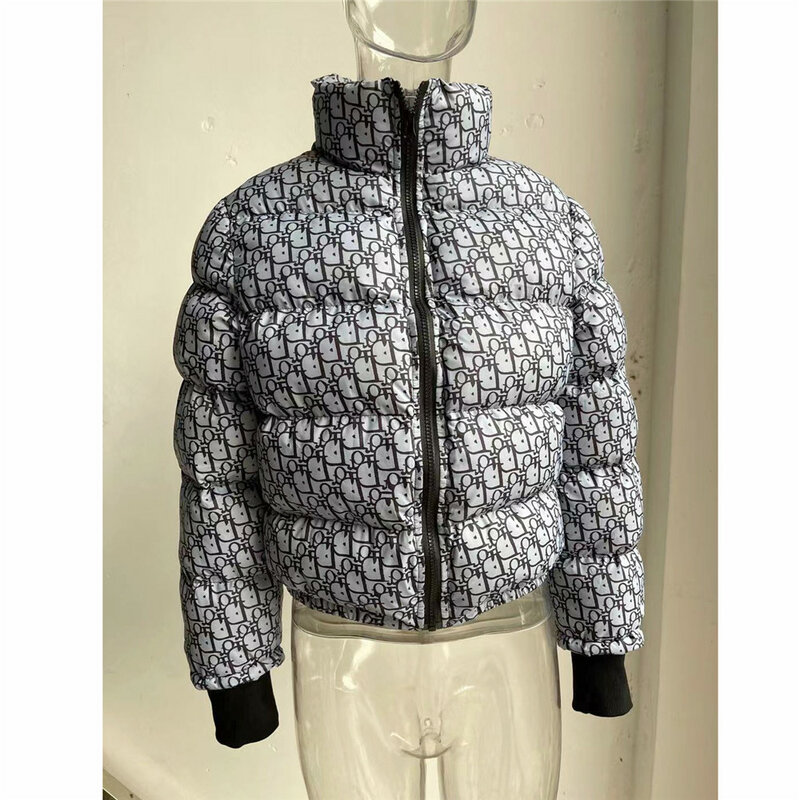 Женская пуховая куртка, зимняя одежда 2021, укороченное пузырьковое пальто, стеганые розовые пуховые дизайнерские женские парки