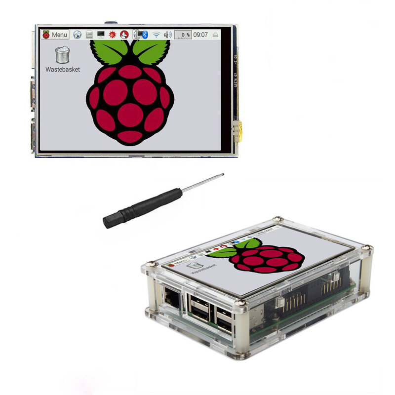 Moniteur d'écran tactile d'affichage à cristaux liquides pour Raspberry, de 3.5 pouces, TFT, LCD, modèle B, 480x320 pixels de RVB, Pi 1 2 3,