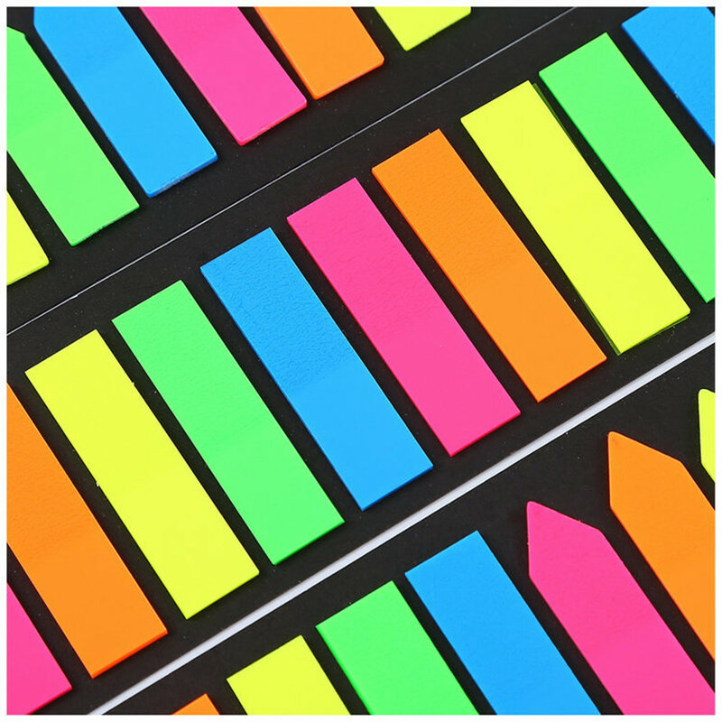 200 blätter Fluoreszenz farbe papier Memo Pad Sticky Notes Lesezeichen Marker Aufkleber Büro Schule schreibwaren Notebooks