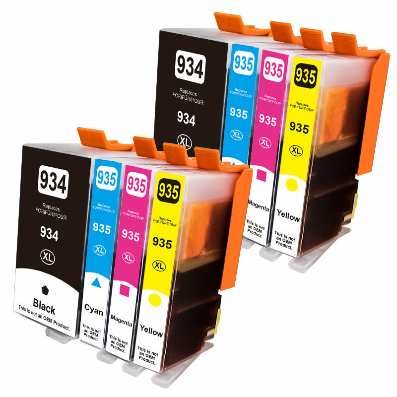 Cartucho de tinta con Chip para impresora HP Officejet pro, Compatible con 934, 935, 934XL, 935XL, 6230, 6830, 6820, 6835, 6812, 1 Juego