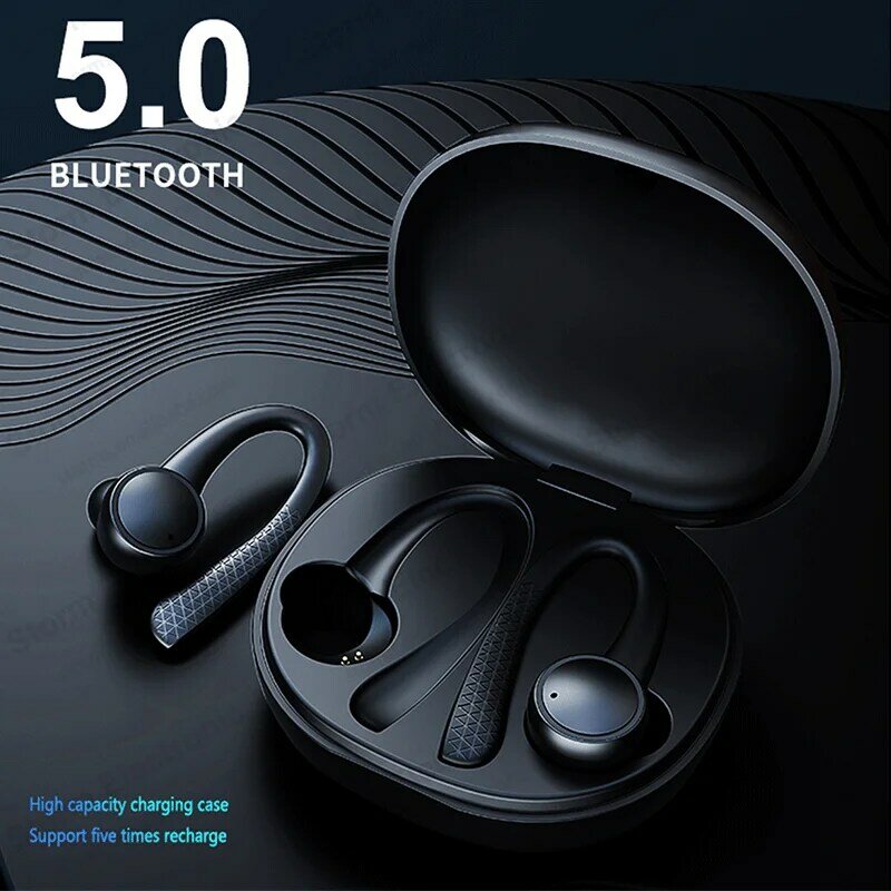 Tws bluetooth 5.0 fones de ouvido sem fio à prova dhifi água alta fidelidade estéreo esporte fone handsfree com microfone e caixa carregamento para android