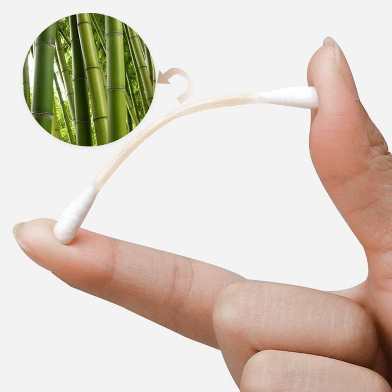 Disposable Cotton Double Head Swab Lint Free Micro Brushes Wood Sticks Cotton Buds Swabs Eyelash Extension Glue Removing Tools
